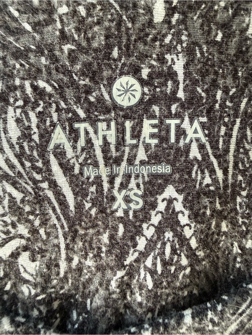 Athleta Black & Gray Patterned V-Neck Sleeveless Dress - Picture 2 of 2